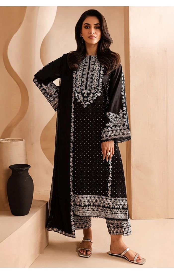 Black Georgette Embroidered Salwar Suit – Designer Festive & Party Wear