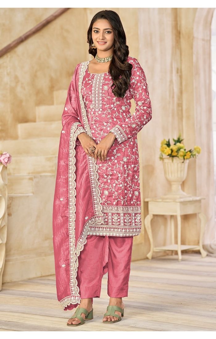  Side angle highlighting sleeve and dupatta drape
