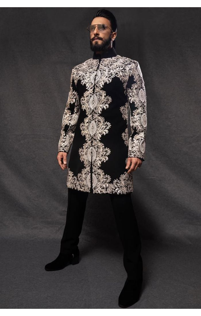 Luxury Black & Gold Embroidered Sherwani for Weddings & Festive Wear