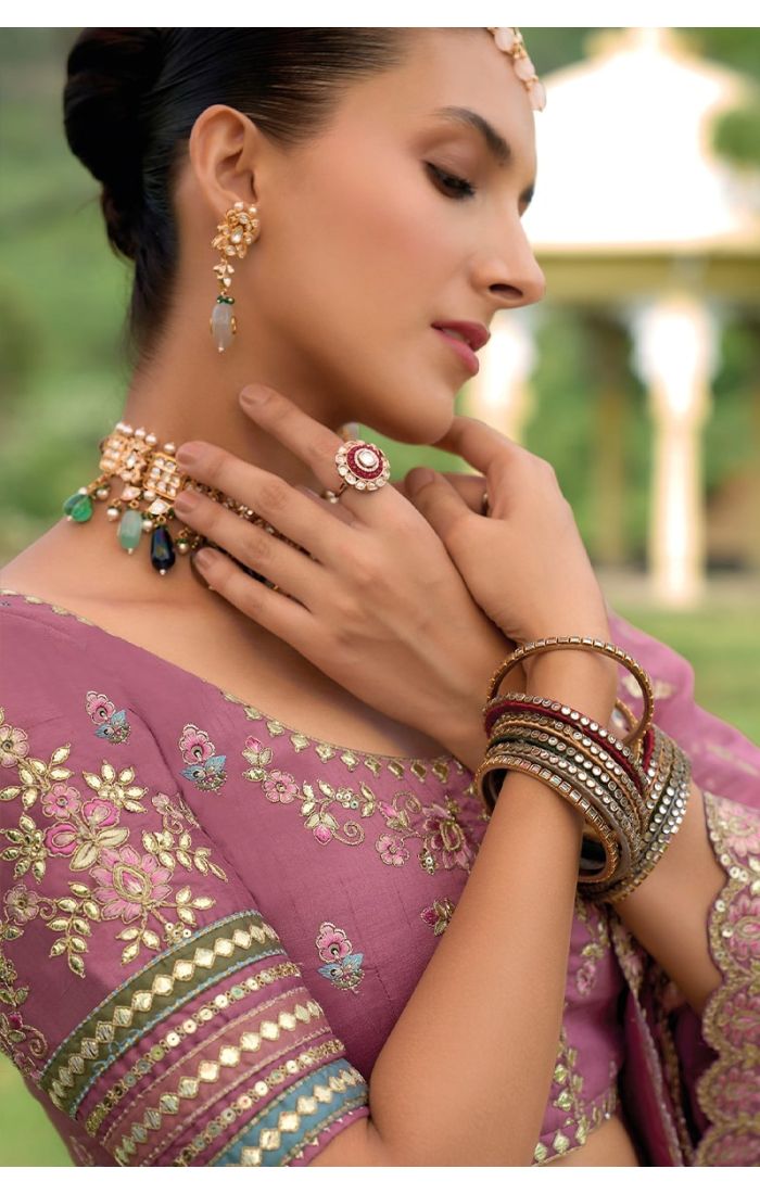 A luxurious lime green and gold Banarasi bridal lehenga with hand embroidery, perfect for Indian weddings and festive occasions.