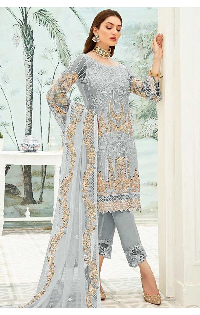 grey-georgette-trouser-suit-with-net-dupatta-salv2104