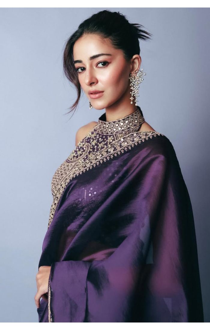 Buy Satin Silk Purple Saree with Sequin & Embroidery Work online - Appelle Fashion | SREA2289