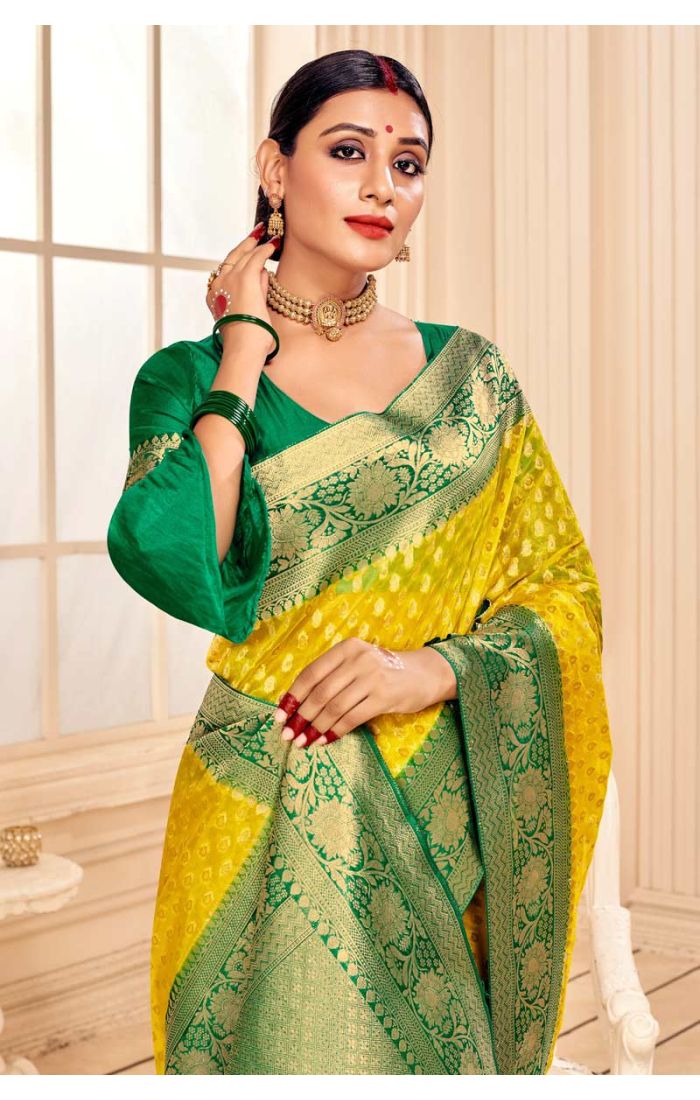 yellow-banarasi-silk-saree-with-green-blouse-srev2115-1