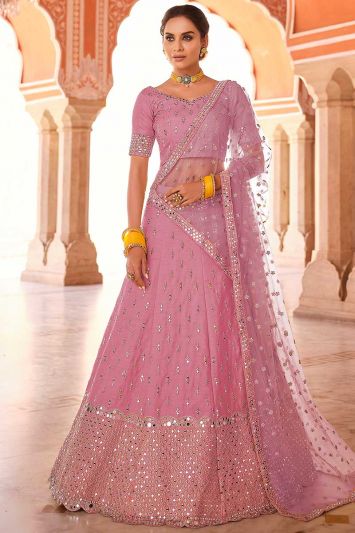 Buy Designer Art Silk Lehenga Choli in Pink Color