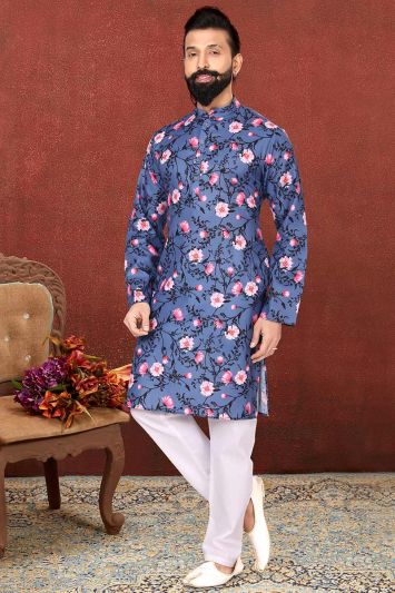 Buy Ethnic Cotton Digital Printed Kurta Pajama