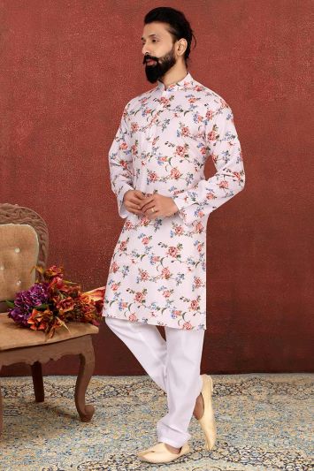 Buy Ethnic Designer Cotton Kurta Pajama in Multi Color