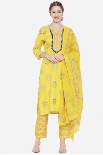 Buy Rayon Fabric Designer Kurti in Yellow Color